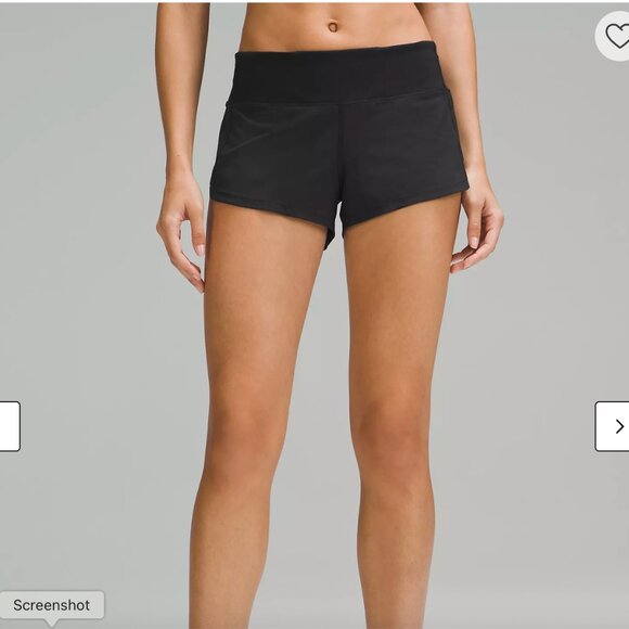 Lululemon Speed Up Low-Rise Lined Short 4" in Black - Picture 2 of 8